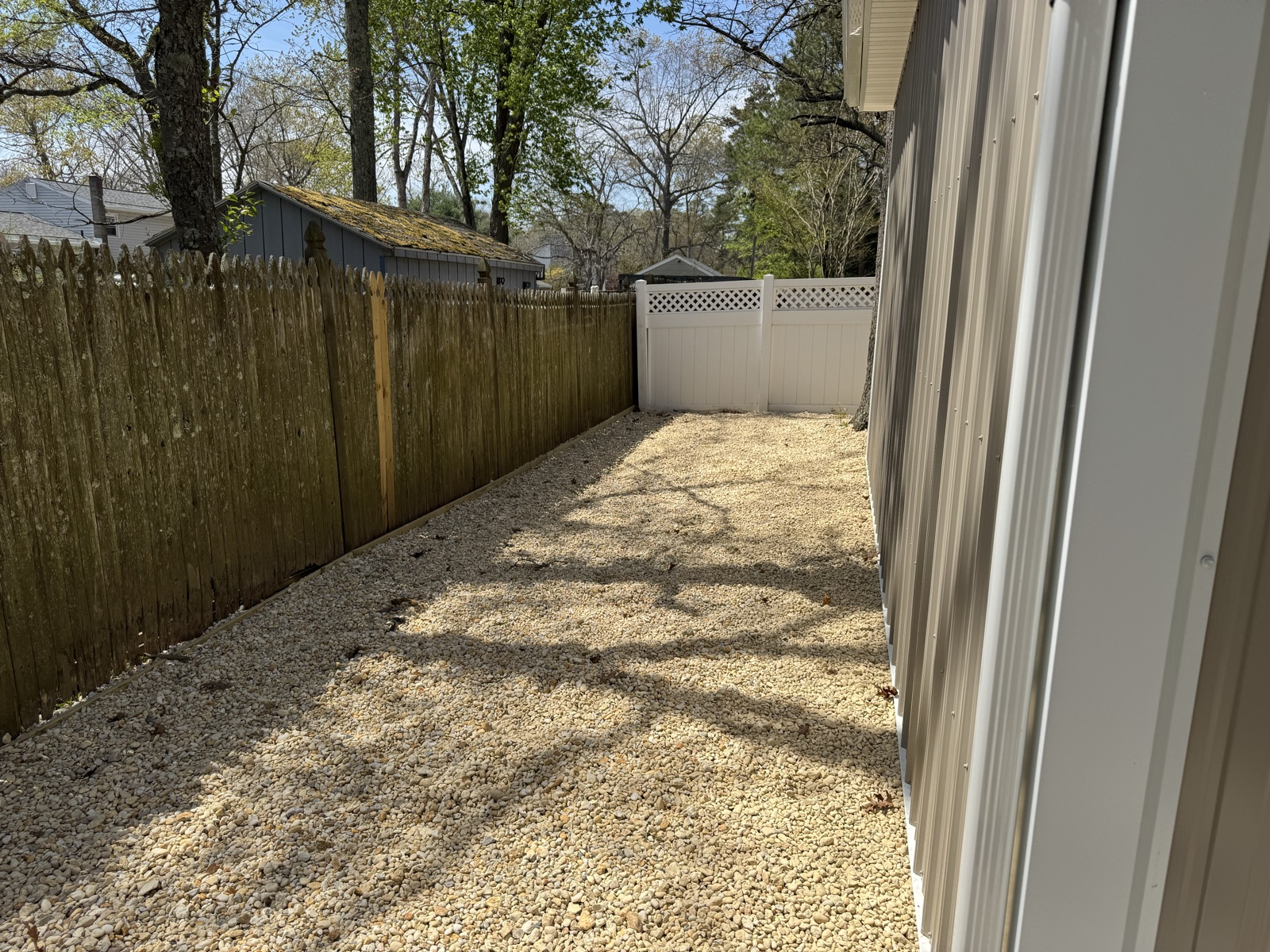 Fill and grading along the new fence